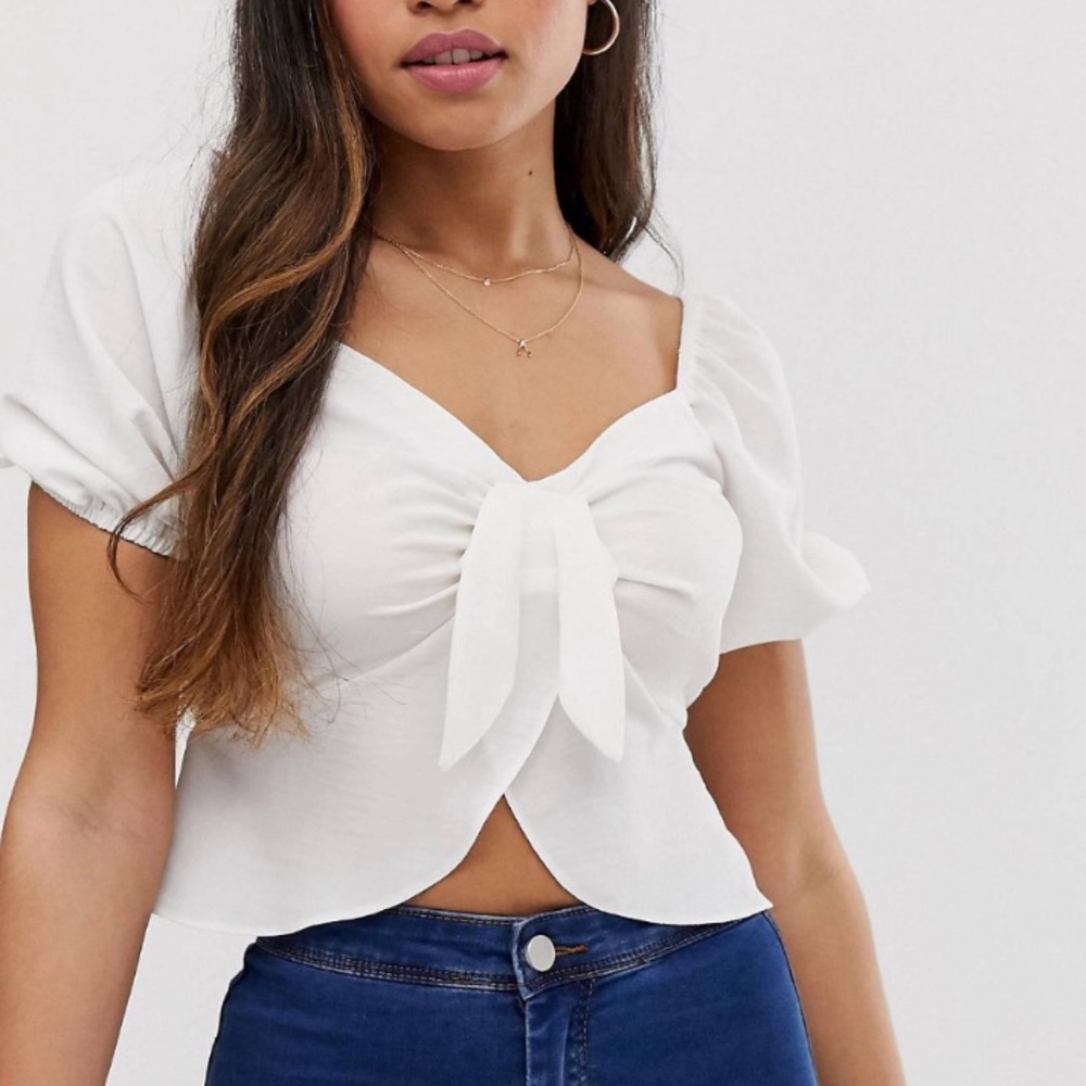 River Island Petite Cream Blouse